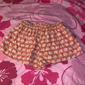Forever 21 orange elephant stretchy shorts